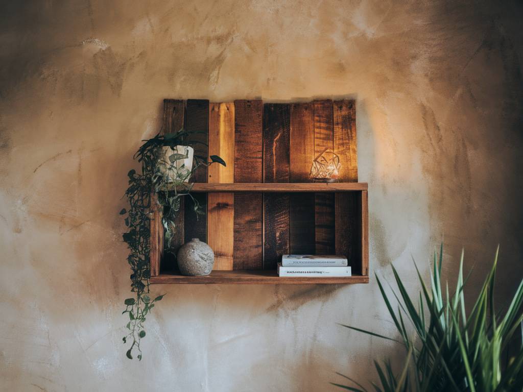 Créer une étagère murale design avec des matériaux de récupération